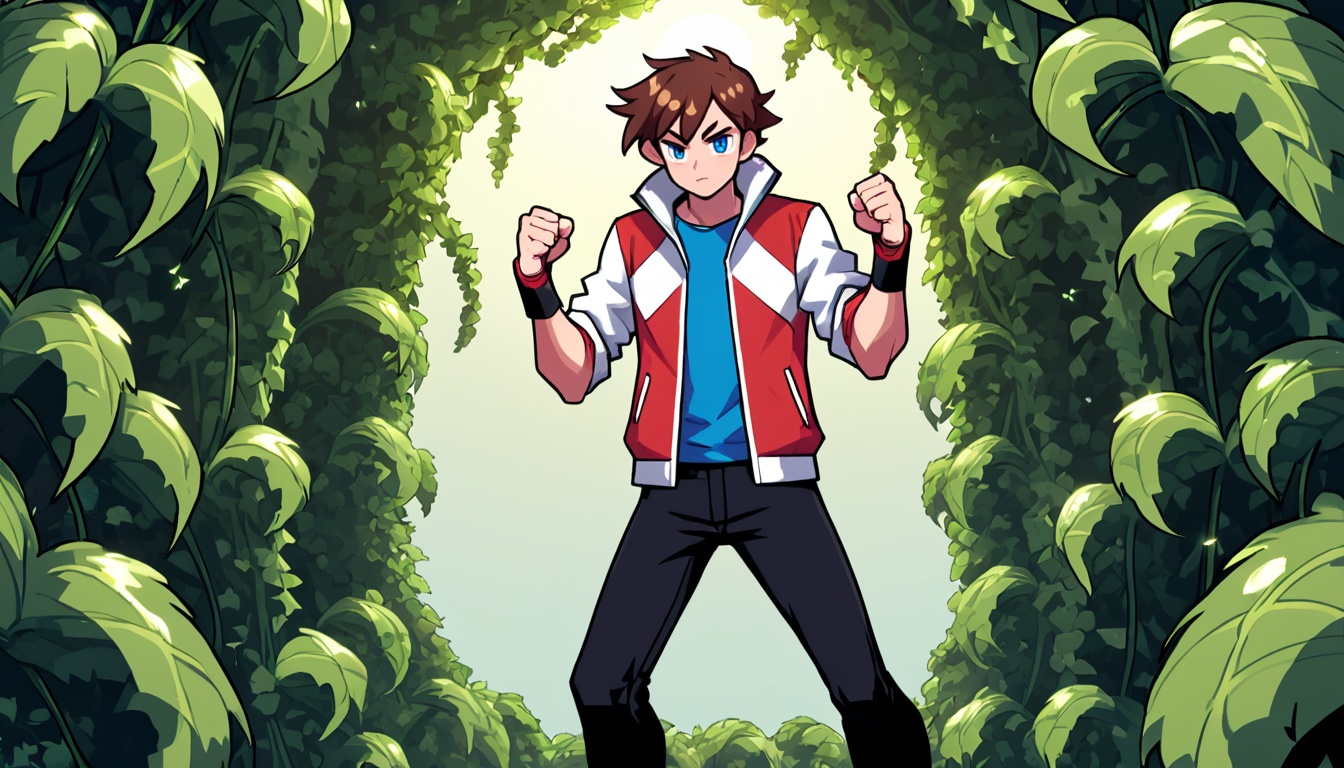 Pokémon , Ethan , a trainer in the Johto Region